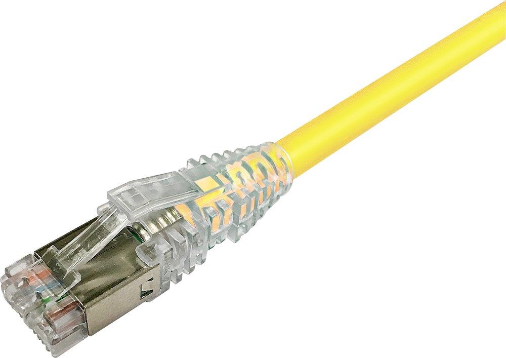 Netconnect Patch cable halogen-free - CAT.6A, STP, yellow, 3M