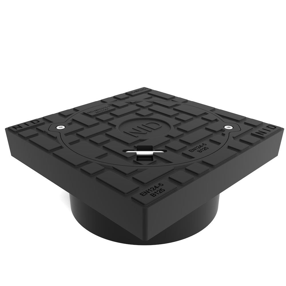 NID Square Frame with cover - 600mm, Square, B125