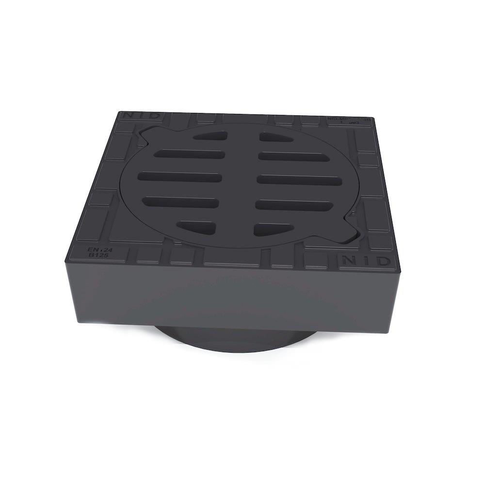 NID Square Frame with grid and lock - 315mm, Square, B125