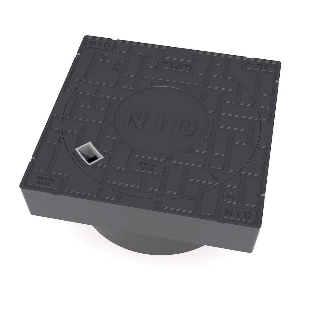 NID Square Frame with lid and lock - 425mm, Square, B125
