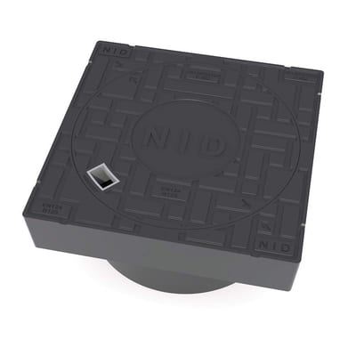 NID Square Frame with lid and lock - 425mm, Square, B125