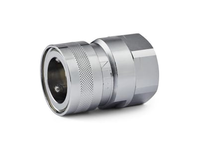 Nito 73530A3 Quick Coupling with stop valve socket brass, chrome-plated - 1", 25