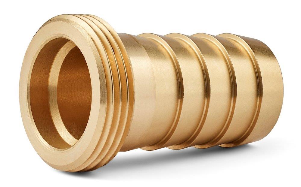 Nito Hose nozzle brass nipple BSPP - 19mm, 3/4"