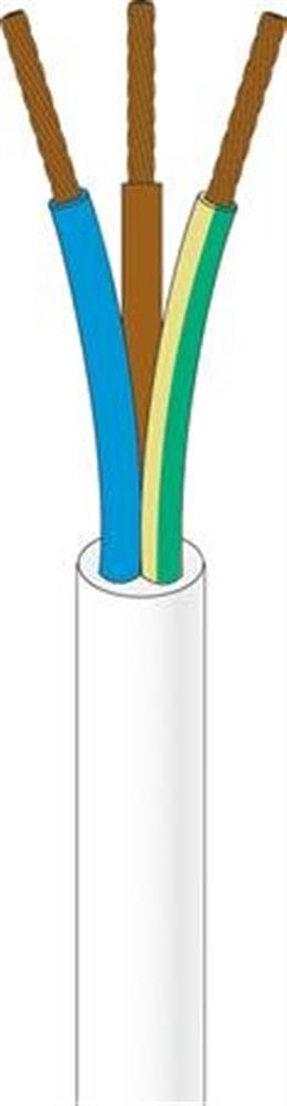 NKT PKA - H05VV-F Wire - 3X1MM2, without earth, white