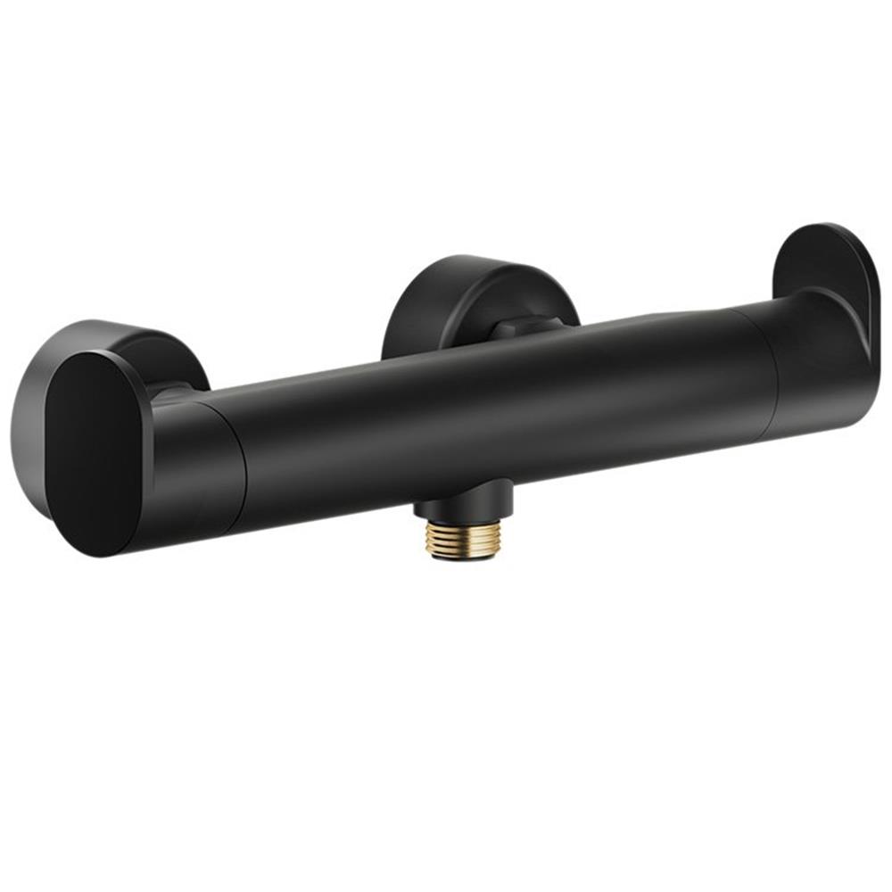 Nobili Upcity Thermostatic Faucet - Single-Handle, Matte Black, Downward Outlet