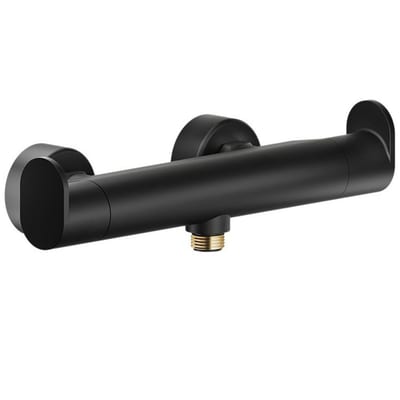 Nobili Upcity Thermostatic Faucet - Single-Handle, Matte Black, Downward Outlet