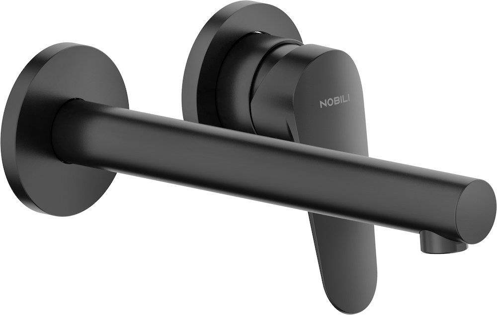 Nobili Upcity Concealed Basin Faucet Velvet Black - Single Lever, 200 mm Spout
