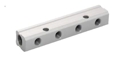 Norgren 162B4 Distributor block 4 outputs Aluminium BSPP - 1/2", 3/8"