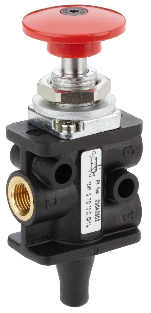 Norgren 3040602 Valve manually activated 3/2 - spring, Manual, 1/8"