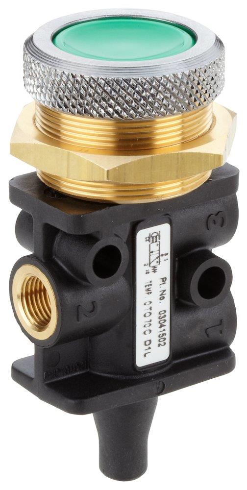 Norgren 3041502 Valve manual activated 3/2 - spring, Manual, 1/8"