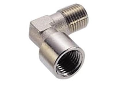 Norgren Angle brass, nickel-plated BSPP/BSPT internal/external thread - 1/4"