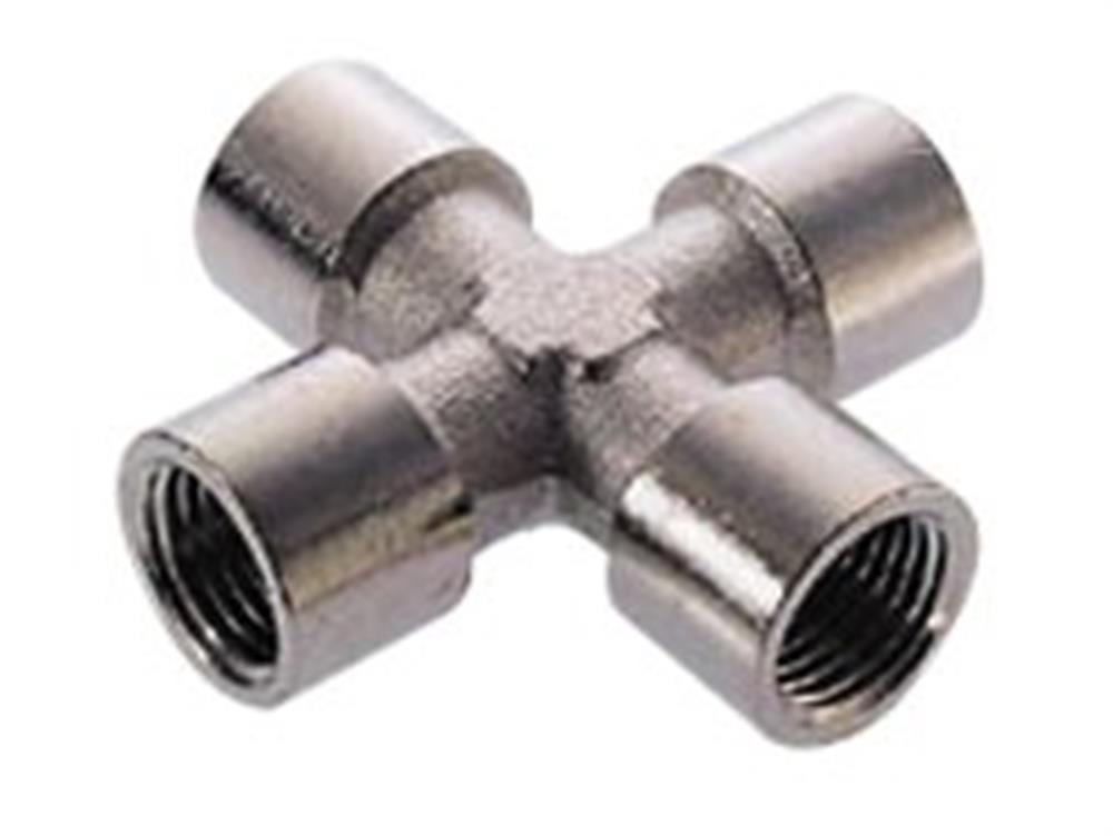 Norgren Cross brass, nickel-plated BSPP Internal thread - 1/8"