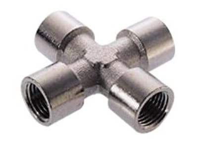 Norgren Cross brass, nickel-plated BSPP Internal thread - 1/8"