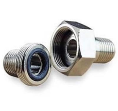 Norgren Flat Union brass, nickel-plated BSPT/BSPT - 1/2", 1/2"