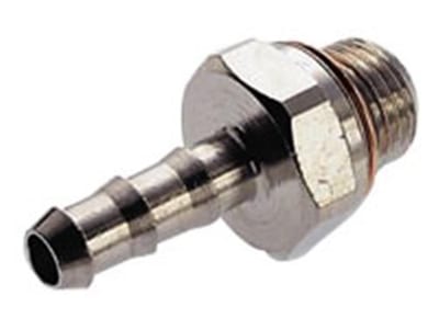 Norgren Hose nozzle with gasket brass, nickel-plated nipple BSPP - 6mm, 1/8"