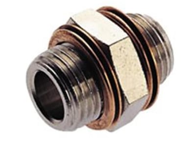 Norgren Nipple with packing brass, nickel-plated BSPP/BSPP - 1/2", 1/2"