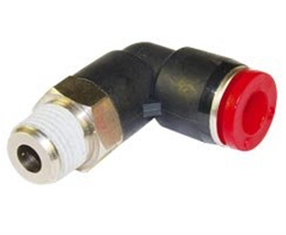 Norgren PUSH-IN Angle Insertion composite BSPT nipple - 12mm, 1/4"