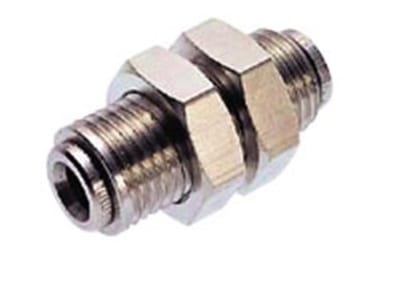 Norgren PUSH-IN Bulkhead fitting nickel-plated brass - 6mm