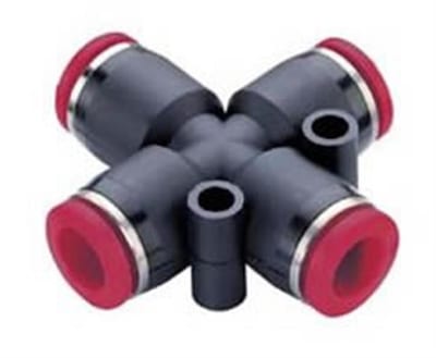 Norgren PUSH-IN Cross Connector composite - 4mm, 4mm