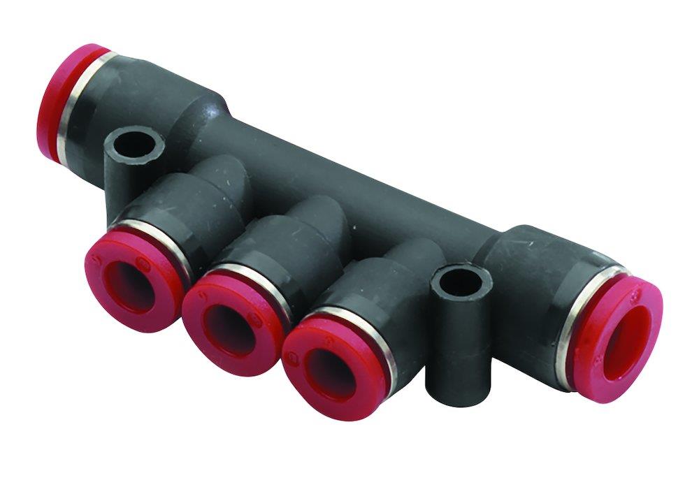 Norgren PUSH-IN Distributor block 3 outlets - 6mm, 4mm