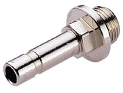 Norgren PUSH-IN Push-in Nipple brass, nickel-plated BSPP nipple - 1/4", 6mm 889436
