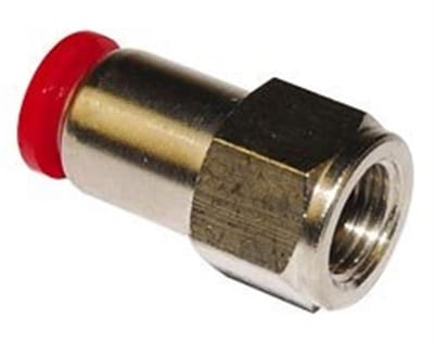 Norgren PUSH-IN Straight Fitting Nickel-plated brass BSPP coupling - 4mm, 1/8"