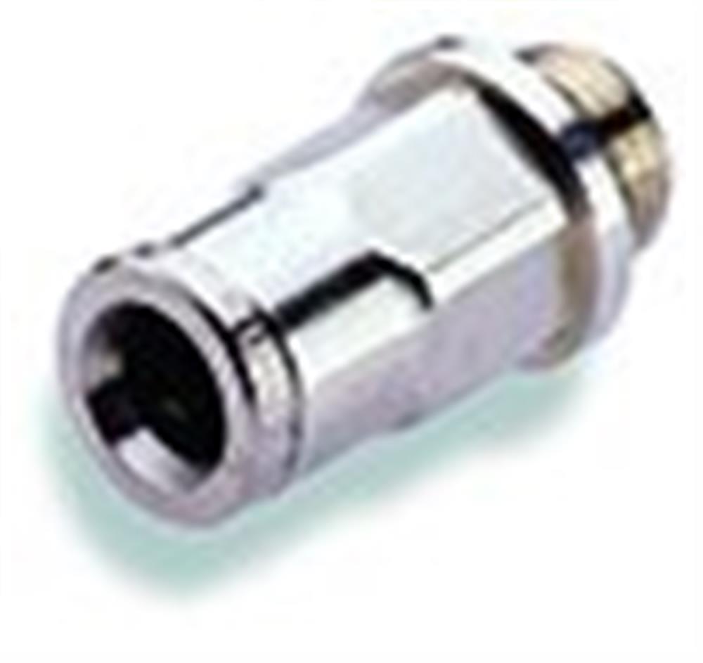 Norgren PUSH-IN Straight Insertion brass, nickel-plated BSPP nipple - 14mm, 1/2"