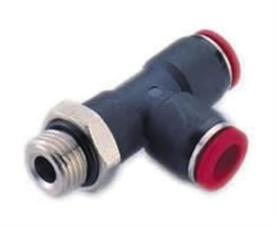 Norgren PUSH-IN T Insertion swivel Composite BSPP nipple - 10mm, 1/4"