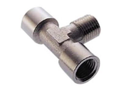 Norgren T-Piece brass, nickel-plated BSPP/BSPT/BSPP internal/external/internal thread - 1/8"