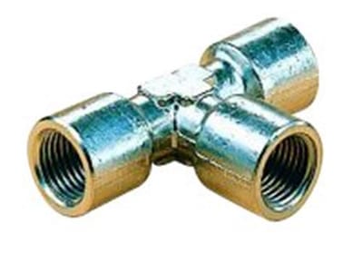 Norgren T-Piece brass, nickel-plated BSPP Internal thread - 1/2"