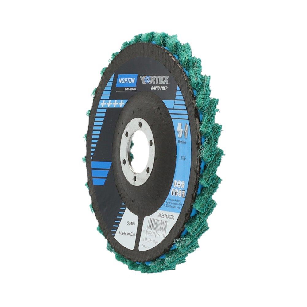 Norton VTFI Flap Disc offset - 22.23mm, 125mm, Fine, steel, stainless steel, Vortex