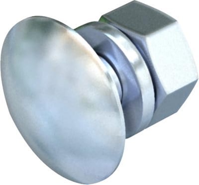 OBO FRS F Screw Set carriage bolt - FRS, M12 x 25mm, steel ( Hot-dip galvanised )
