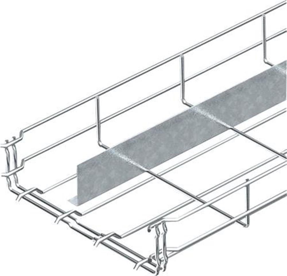 OBO GR-Magic 55-E Wire mesh tray with divider bar - GR-Magic, 55mm, 100mm, 3M, steel ( El-galvanised )