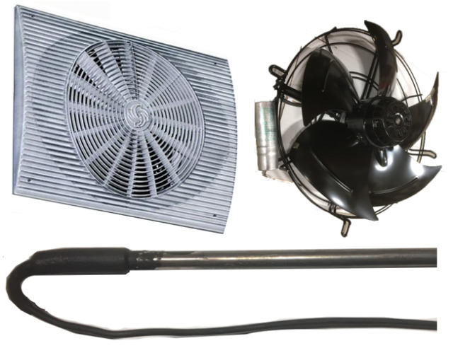 LU-VE Fan Motor V350/B 1450 rpm, 230 V 50 Hz, 175 W, for S3HC, Capacitor behind Motor (30098507)