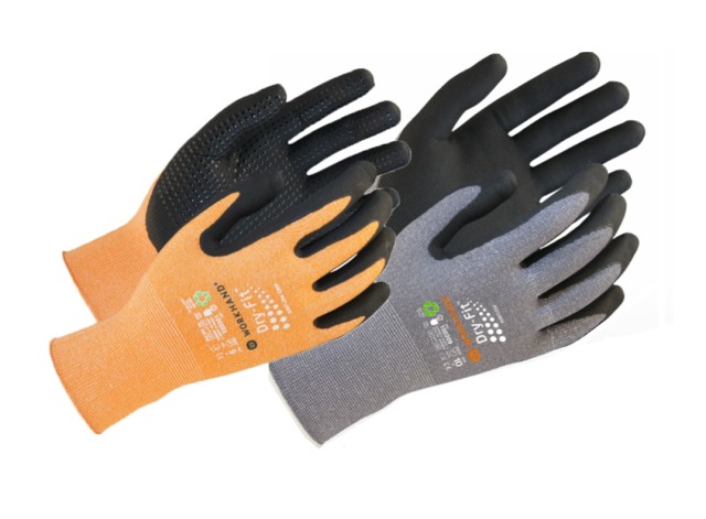 Dry-Fit Assembly Gloves, Size 9, Blue (67755)