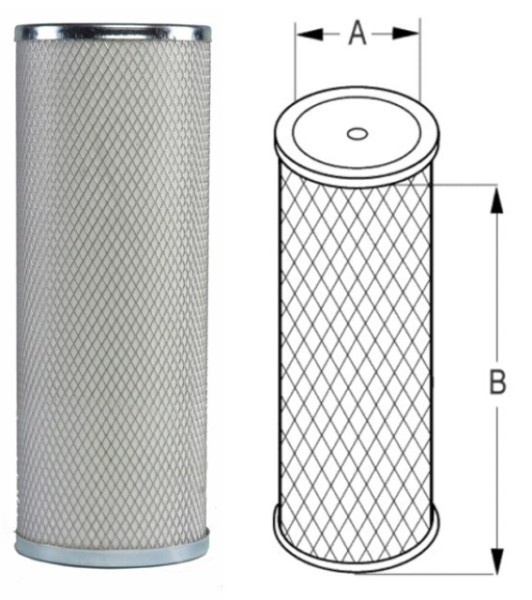 Beijer Ref oil filter cartridge 7 in for Temprite 137A, CO2