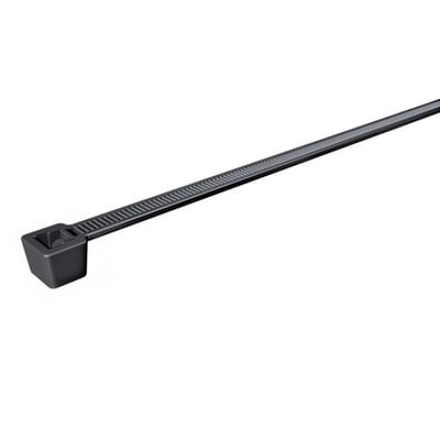 Cable Ties, Black, 7.6 × 385 mm, Pack of 100