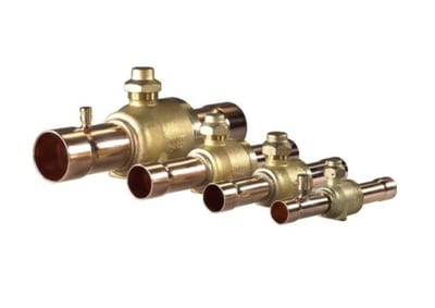 Danfoss 009G7589 — GBC 22s Ball Valve 7/8" Solder, Schrader, 90 bar