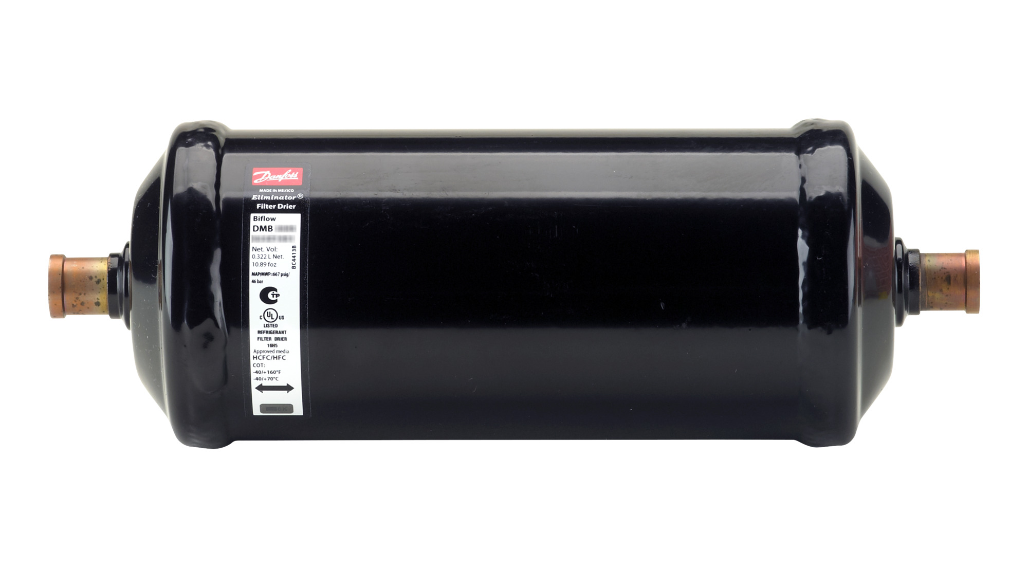 Danfoss DMB 307s Bi-Flow Filter Drier 7/8" Solder (023Z1477)