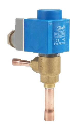 Danfoss AKV 10P4 Electrically Operated Expansion Valve 3/8" × 1/2" Solder, CO2 (068F5234)