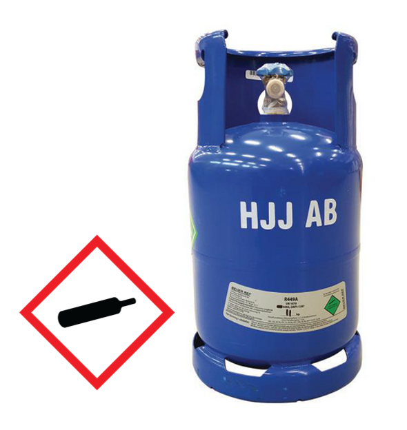 R134a Refrigerant, 12 kg Steel Cylinder (UN 3159)