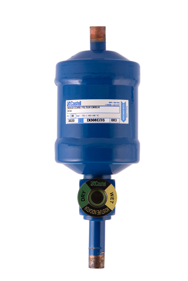 Castel DI308E3S Filter Drier 083S 100% Molecular Sieve with Moisture Indicator