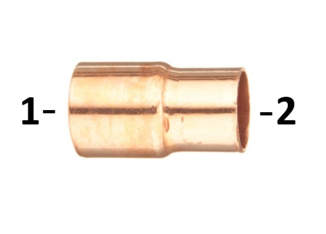Copper Reducing Coupling 1.1/8" C x 5/8" C