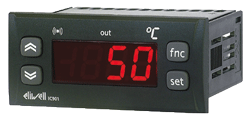 Eliwell IC 915/H Electronic Thermostat, 2 Outputs, PT100 Probe, 12 V (IC12ZI0XHD300)