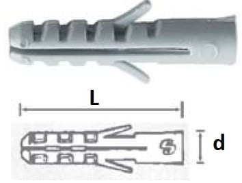 Plastic Wall Plug 6 mm