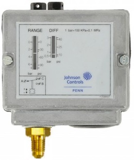 Johnson Controls Penn P77AAW-9350 Pressure Switch, 3 to 30 bar (P77AAW9350)