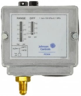 Johnson Controls Penn P77AAW-9350 Pressure Switch, 3 to 30 bar