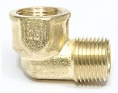 Angle Fitting 116-B-04, 1/4" Male NPT × 1/4" Female NPT, 90°