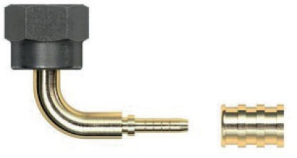 KCA04M Angled Ball Valve 90°, 3/8" Flare, DN4 (KCA04M)