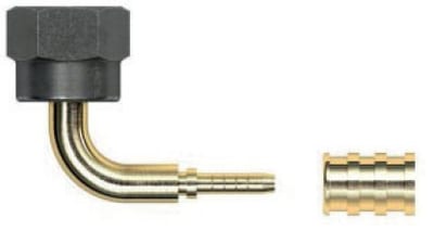 KCA04M Angled Ball Valve 90°, 3/8" Flare, DN4